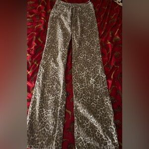 Zara Beige Animal Print Trousers
